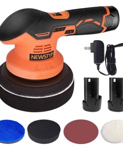 NEWSTYP Pulidor de Coche Inalámbrico de 6 Pulgadas con 2