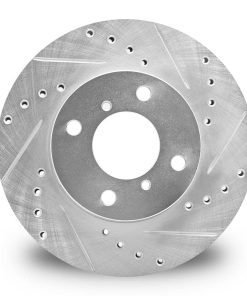 Disco de freno perforado y ranurado de zinc negro 633-31067R