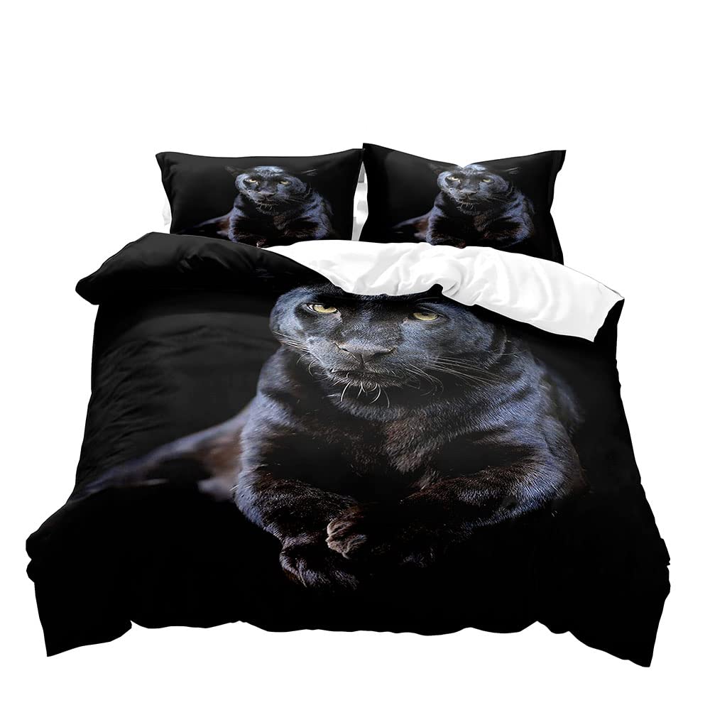 Conjunto de Ropa de Cama Panthera Negra de VIVIHOME, Funda - Imagen 3