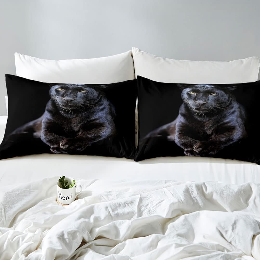 Conjunto de Ropa de Cama Panthera Negra de VIVIHOME, Funda - Imagen 5