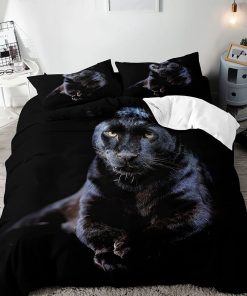 Conjunto de Ropa de Cama Panthera Negra de VIVIHOME, Funda