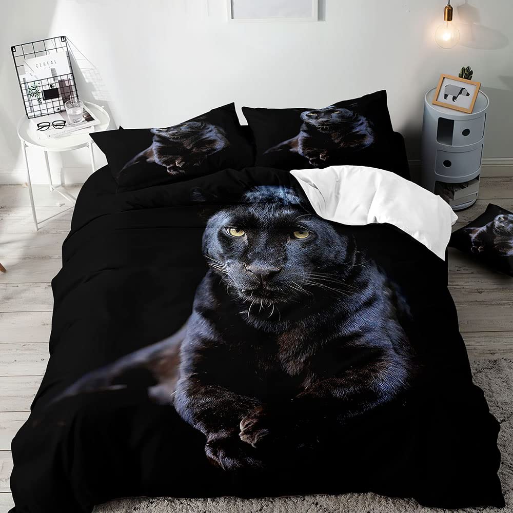 Conjunto de Ropa de Cama Panthera Negra de VIVIHOME, Funda