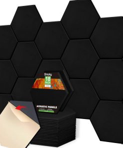 18 Paneles Acústicos - 12"X10"X 0.4" Paneles Autoadhesivos