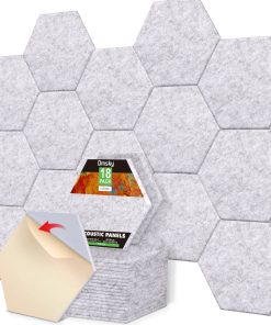 18 Pack Paneles Acústicos Hexagonales, 12" -io (Gris)