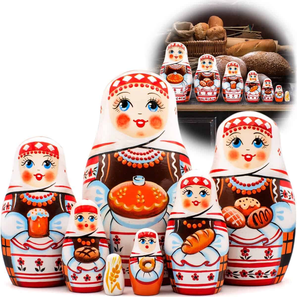 Conjunto de 7 muñecas rusas AEVVV - Muñecas Matryoshka en