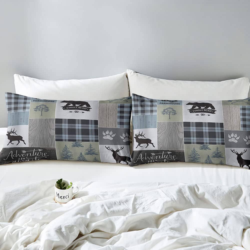 Juego de Cama 3 Piezas Oso Negro Ciervo, Funda de Edredón - Imagen 5