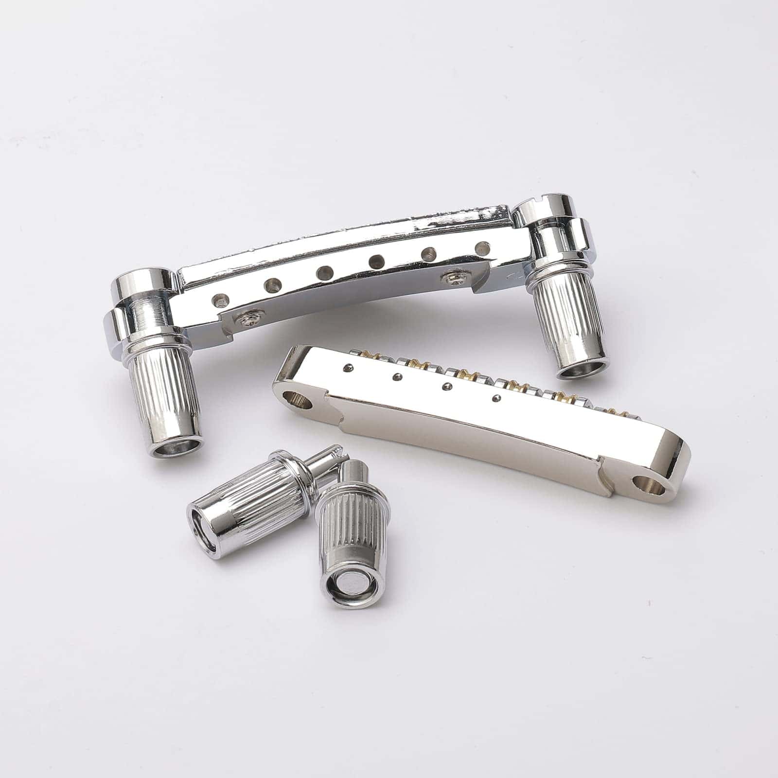 Puente de guitarra Tune-O-Matic de cabeza de tigre plateado