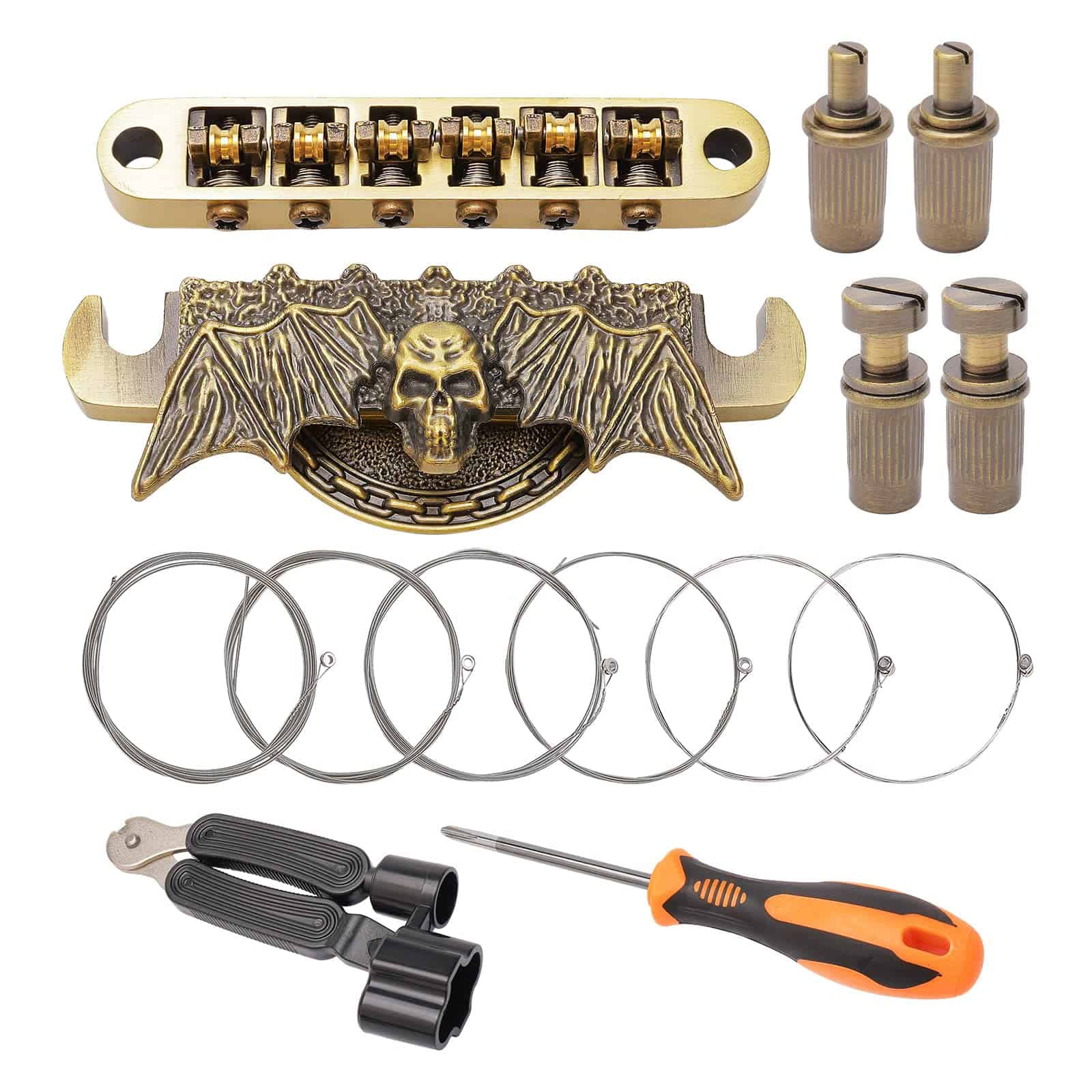 Puente de guitarra Unxuey Bronze Tune-O-Matic Puente