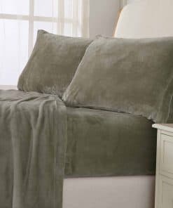 Juego de sábanas de microfelpa ultra suave -Gris Topo