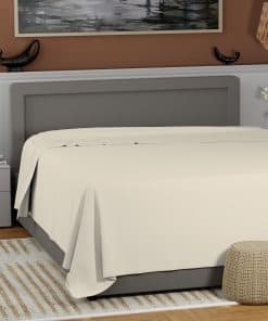 Sábana Plana Tamaño King, Sábanas 100% -Marfil Fresco