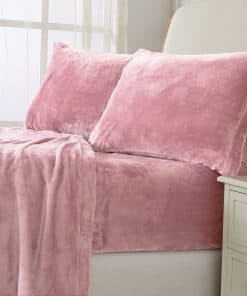 Juego de Sábanas de Micro Fleece Ultra Suave con Bolsillos