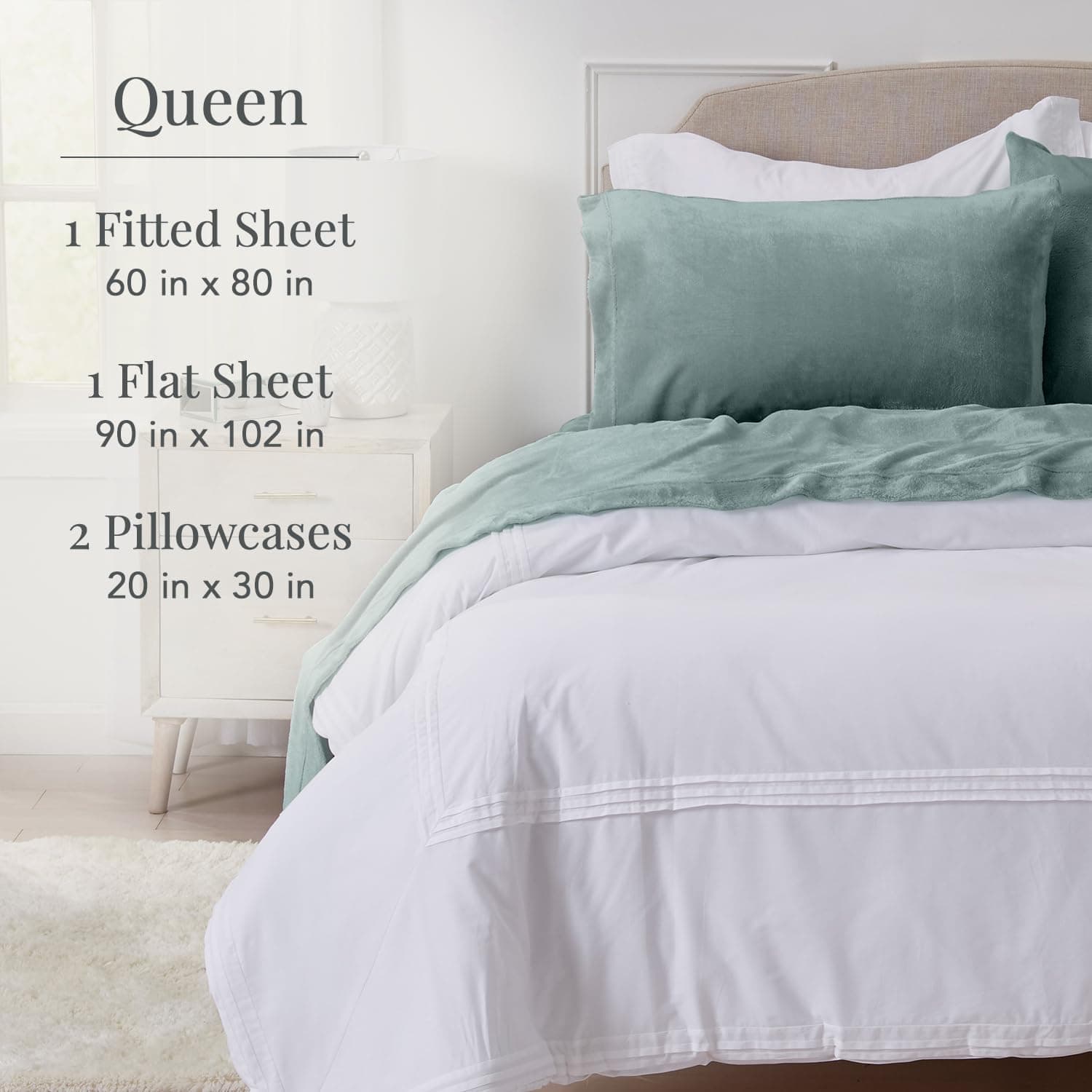 Juego de sábanas de microfelpa ultra suave -Mar del Tormento - Imagen 3