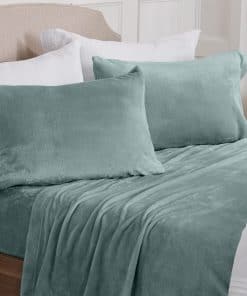 Juego de sábanas de microfelpa ultra suave -Mar del Tormento