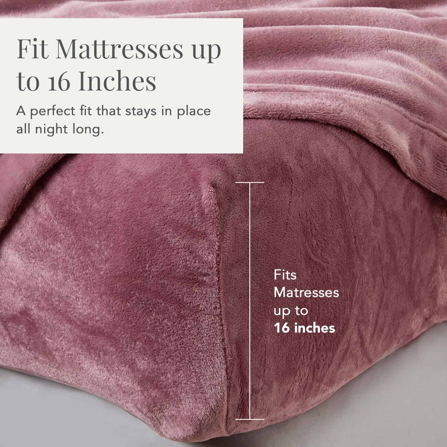 Juego de Sábanas de Micro Fleece Ultra Suave -Rosa - Imagen 4