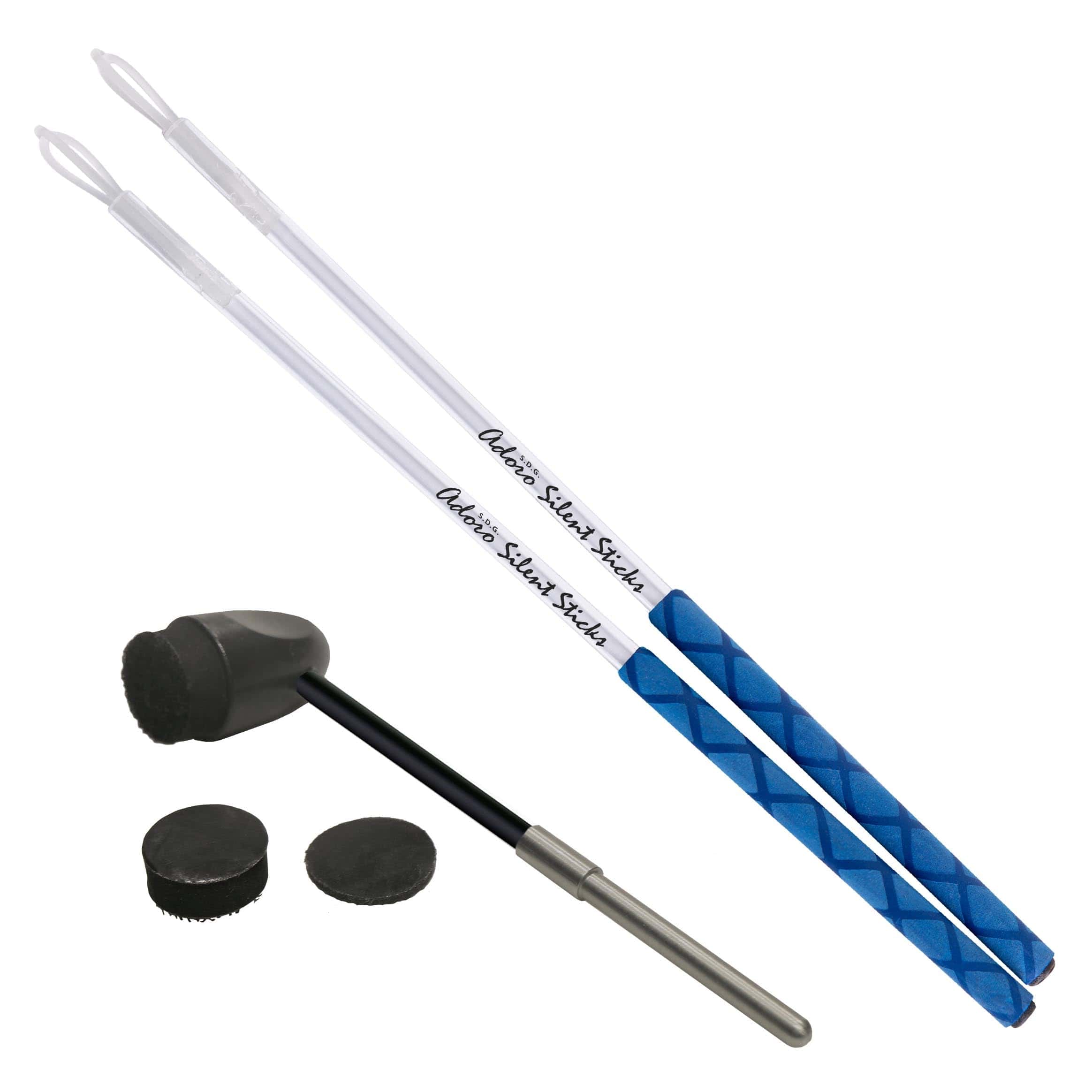Adoro Silent e Sticks & Bass Drum Beater para Set de