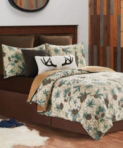 Juego de Edredón King Rustic Pinecone de C&F Home con 2