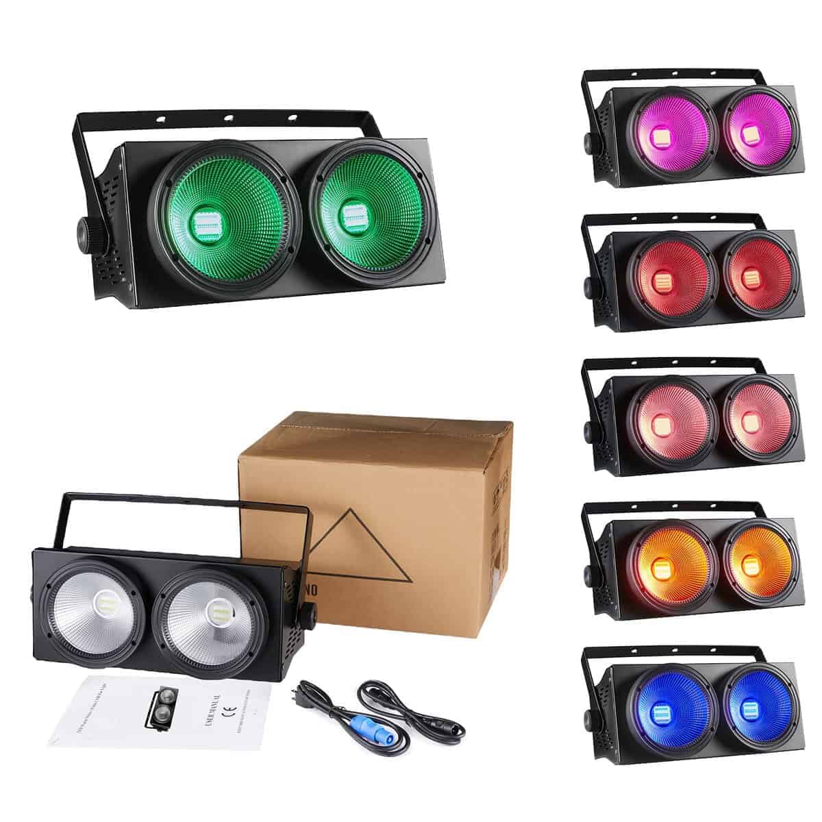 Luces Par COB para Escenario 2-Ojos LED Blinder Fresnel - Imagen 8