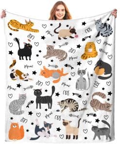 Manta de Gato Lindo Estampado de Animales Regalo para