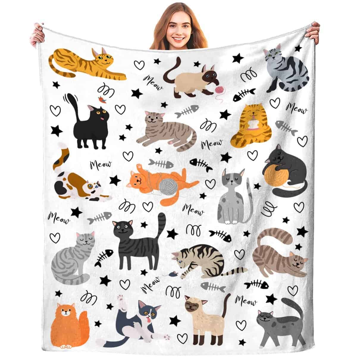 Manta de Gato Lindo Estampado de Animales Regalo para