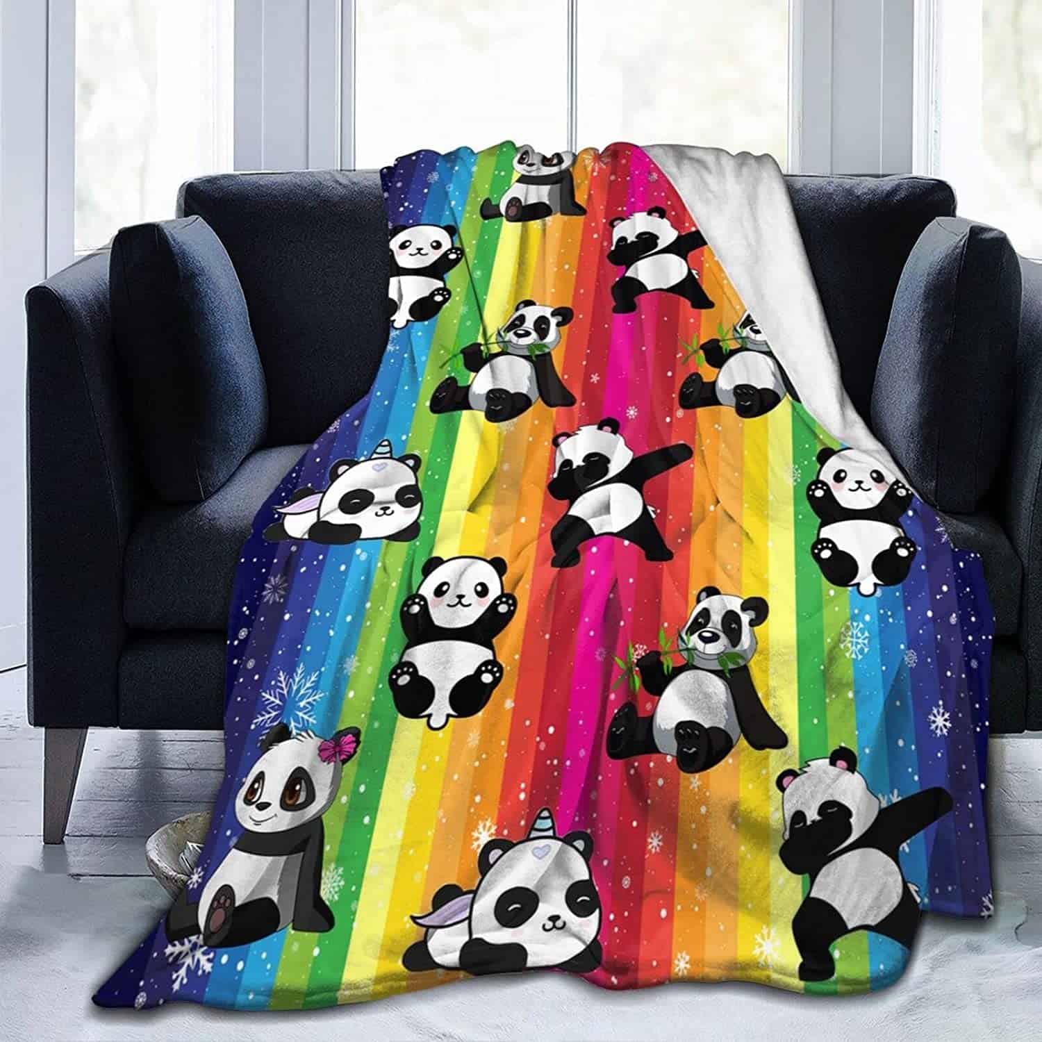 Manta de Panda Linda Suave Ligera de Franela Fleece con
