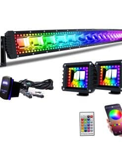 Barra de Luz LED Curva RGBW Lpteso 50 pulgadas 288W Flood