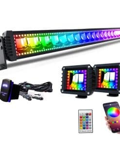 Lpteso Barra de Luz LED RGBW de 42 pulgadas 240W Combo de