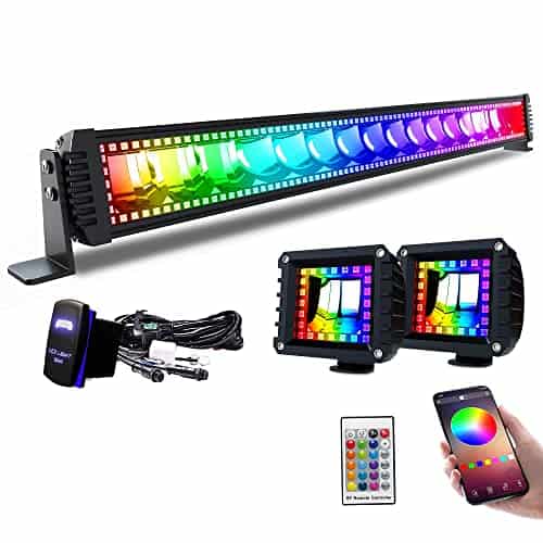 Barra de luz LED RGBW Lpteso 32'' pulgadas 180W Combo de