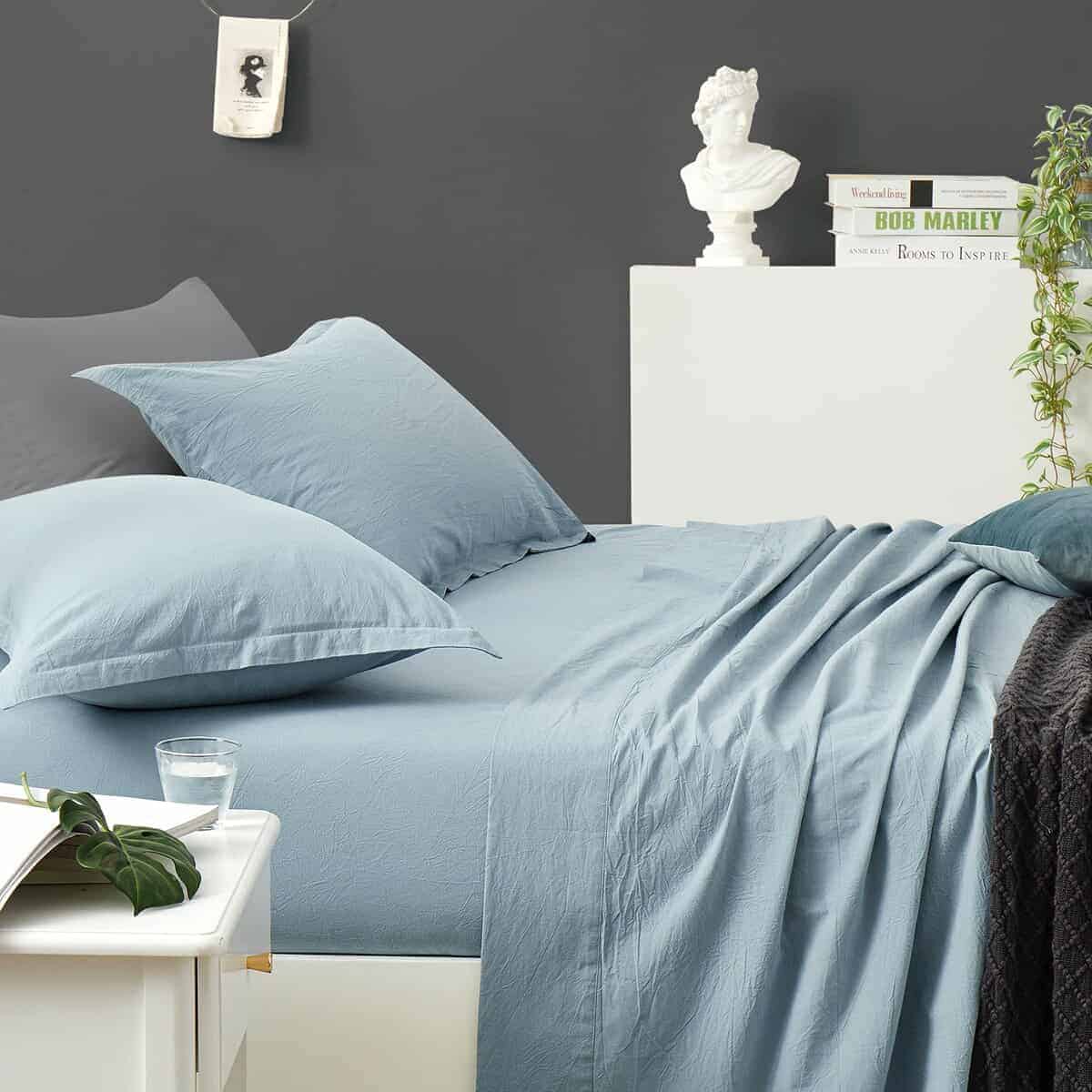 Juego de sábanas ajustables de algodón -Stormy Ridge
