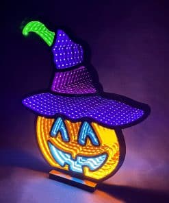 Elumina Decor - Espejo Infinito con Calabaza y Sombrero -