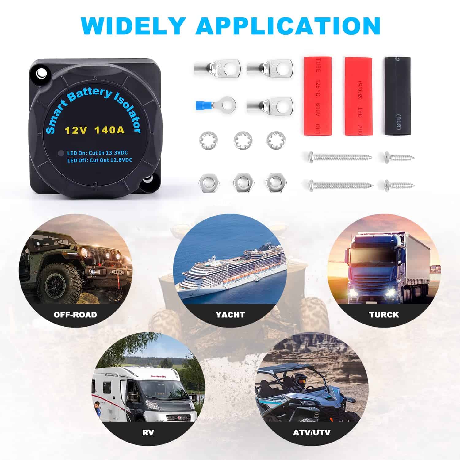 Kit de Aislador de Batería Dual Newdeli, Relé de 12V 140 - Imagen 8