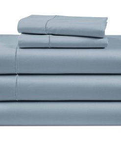 Juego de sábanas Lane Linen Split King para camas -Azul Fran