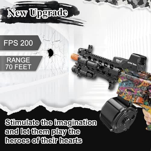 HGOC Gel Ball Blaster 1200 Rounds Electric Drum 1400mAh - Imagen 4