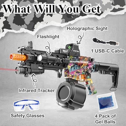 HGOC Gel Ball Blaster 1200 Rounds Electric Drum 1400mAh - Imagen 6