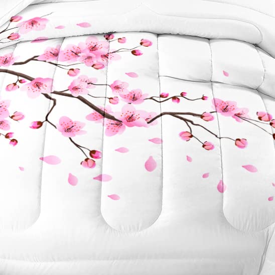 Juego de Edredón de Ramas de Flores de Cerezo Sakura - Imagen 4