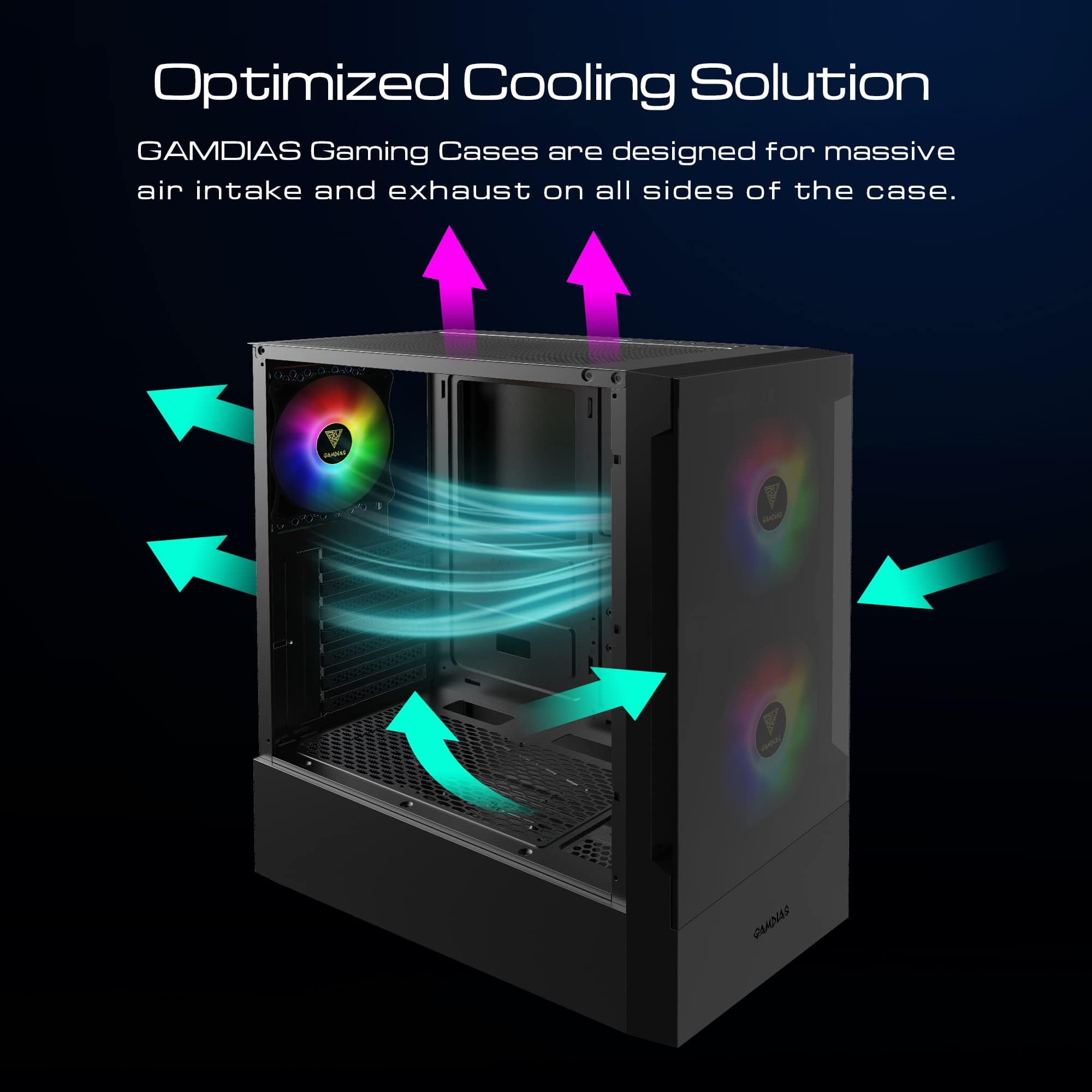 Gamdias Caja de Computadora ATX Mid Tower para Gaming RGB - Imagen 6