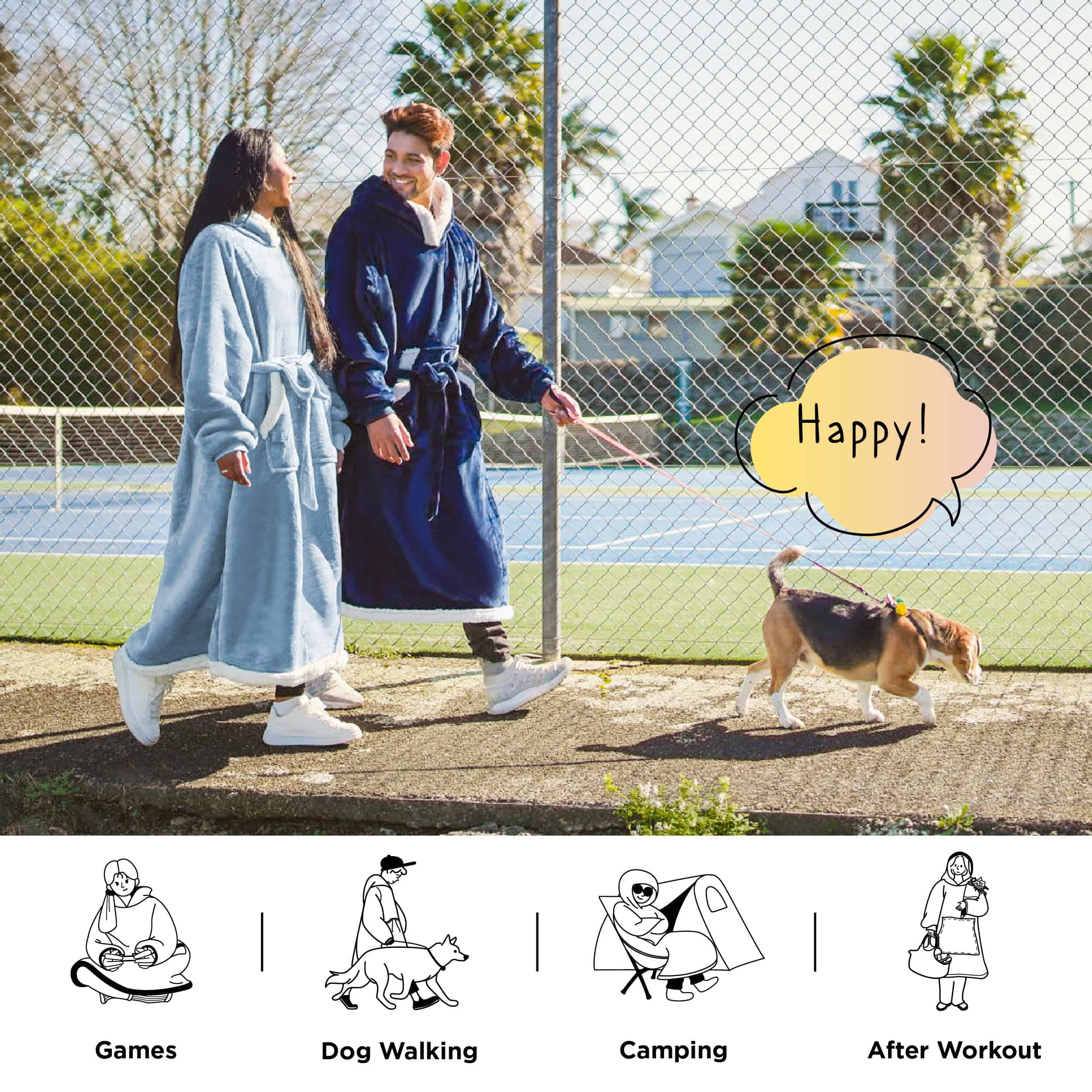 Manta con Capucha Wearable Bedsure, Cozy Manta Larga con - Imagen 6