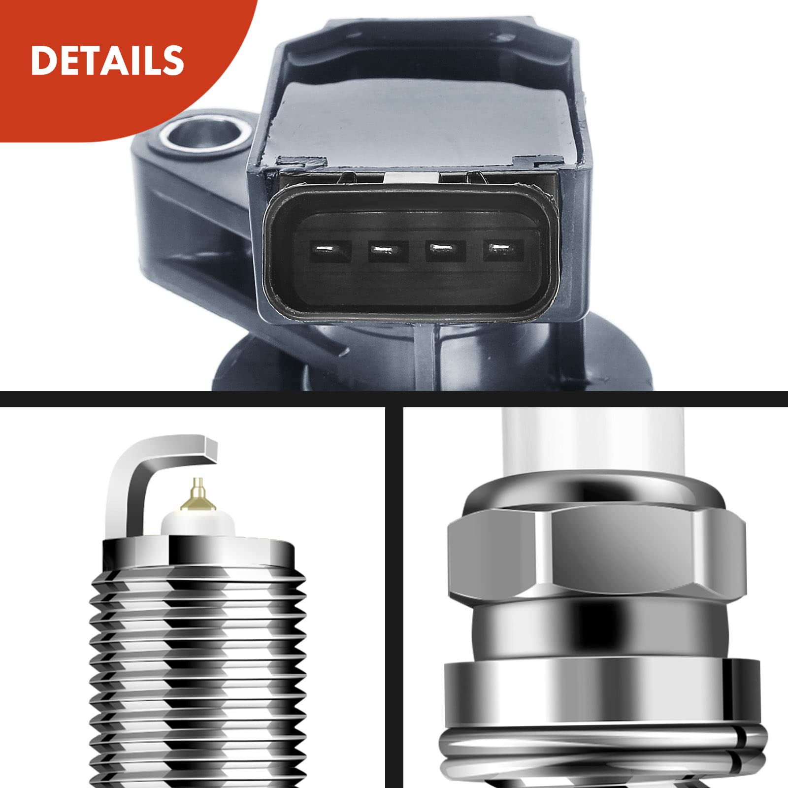 Conjunto de 4 Bobinas de Encendido y Bujías de Iridio - Imagen 7