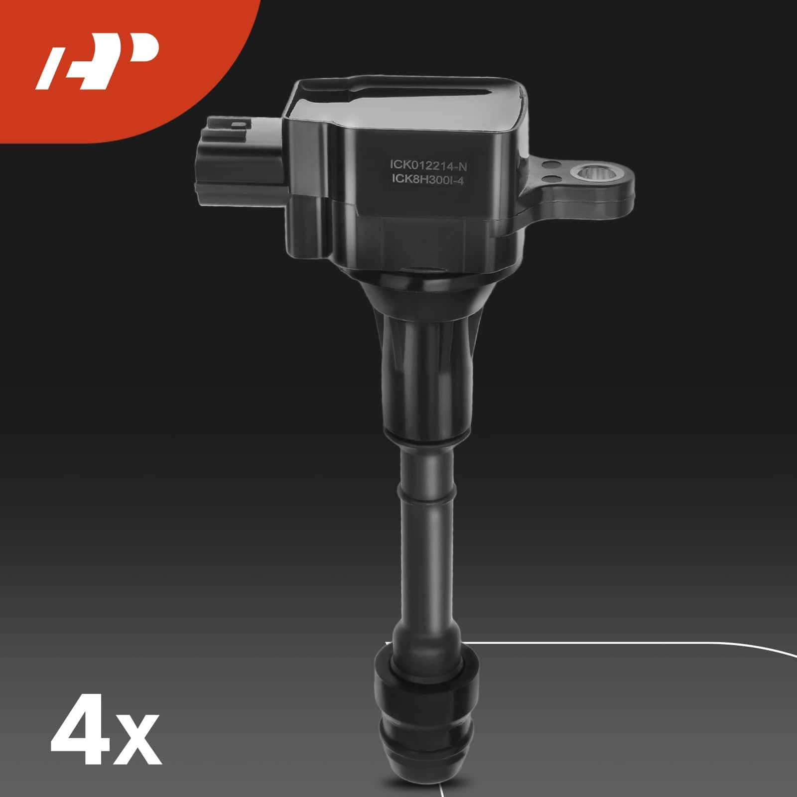 Conjunto de 4 bobinas de encendido (Negro) y bujías de - Imagen 7