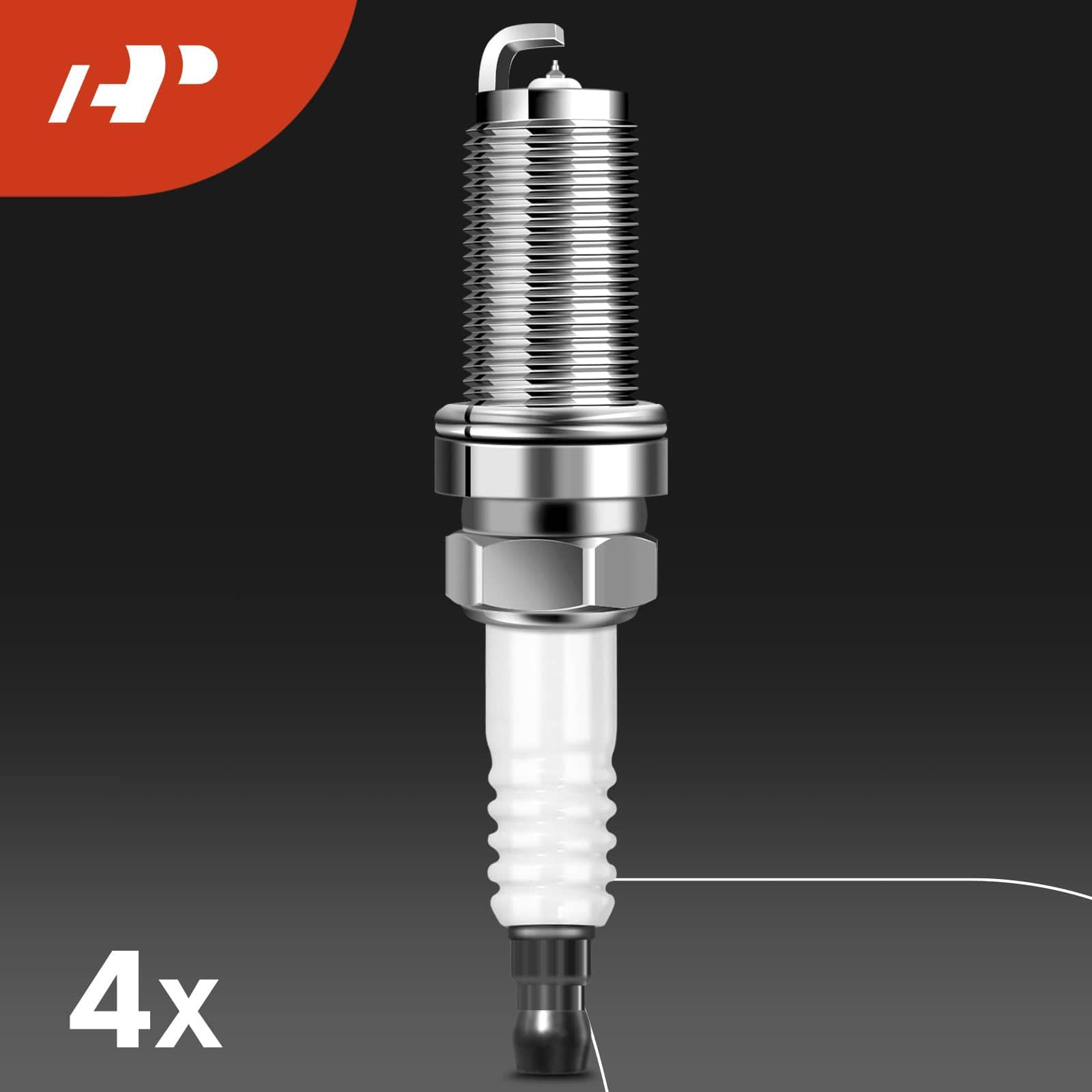 Conjunto de 4 bobinas de encendido (Negro) y bujías de - Imagen 8