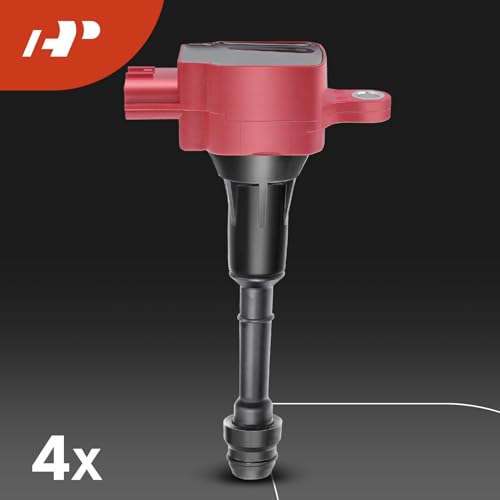 Conjunto de 4 bobinas de encendido (Rojo) y bujías de - Imagen 7