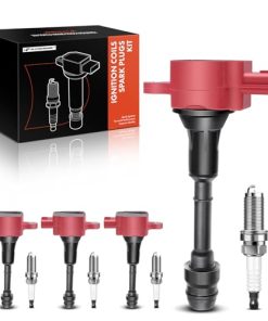 Conjunto de 4 bobinas de encendido (Rojo) y bujías de