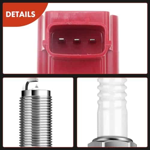 Conjunto de 4 bobinas de encendido (Rojo) y bujías de - Imagen 9