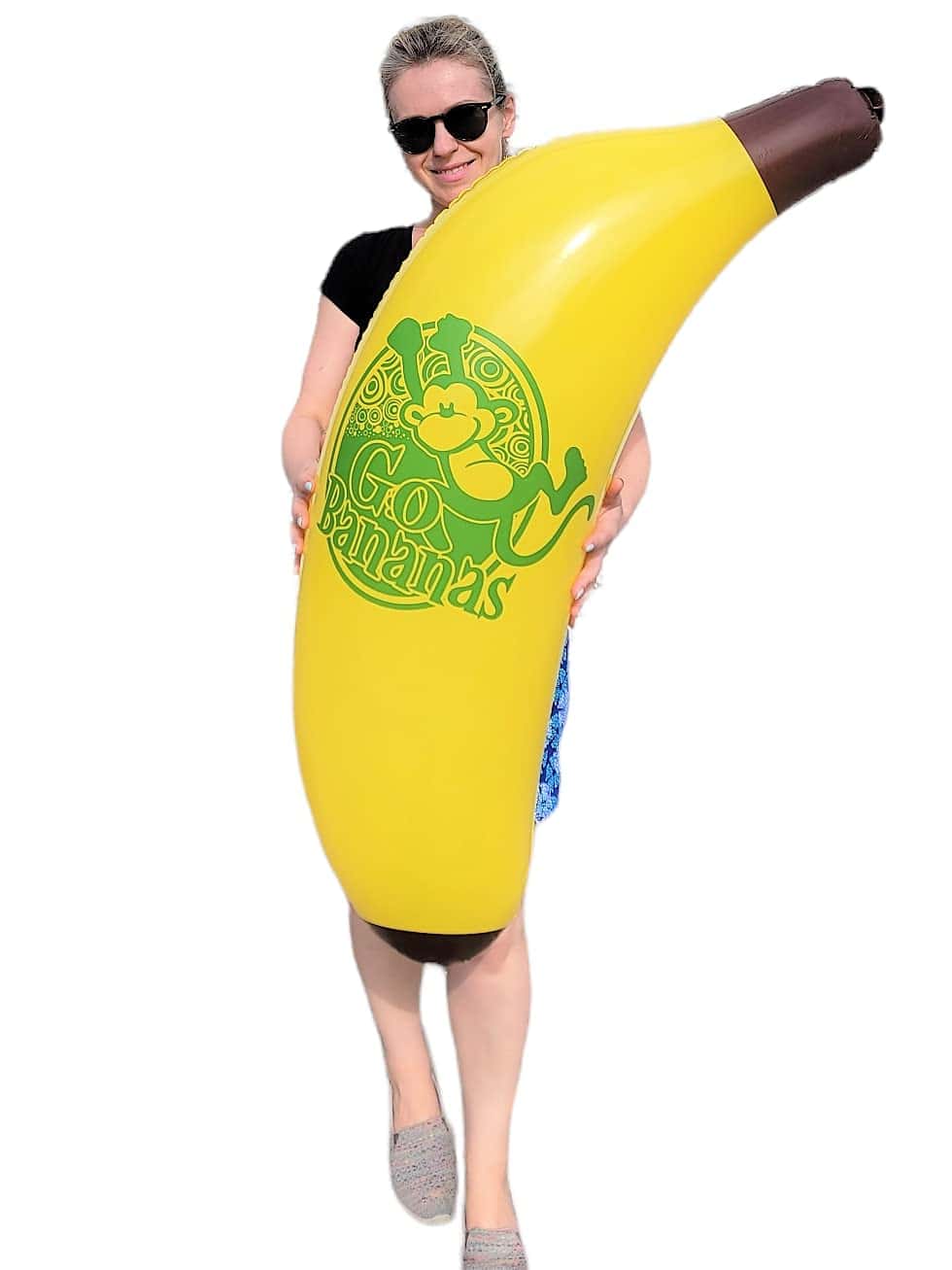 Paquete de 12 Plátanos Inflables Amarillos (46") de Vinilo.