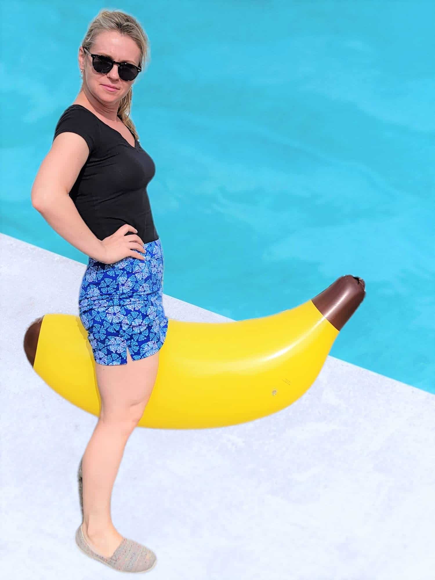 Paquete de 12 Plátanos Inflables Amarillos (46") de Vinilo. - Imagen 8