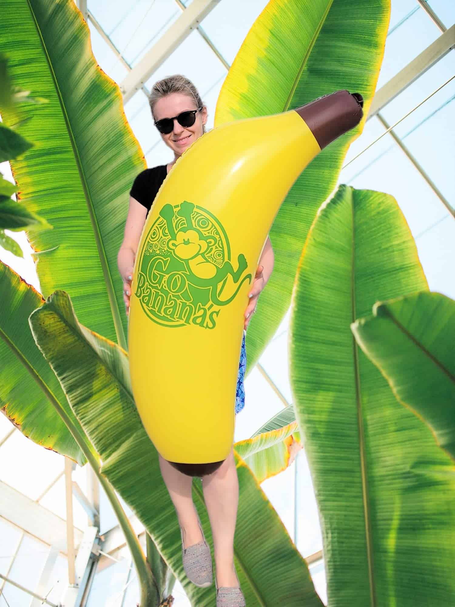 Paquete de 12 Plátanos Inflables Amarillos (46") de Vinilo. - Imagen 7