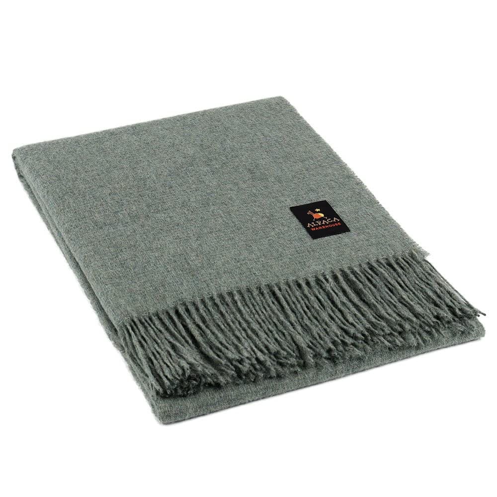 Manta de Lana de Alpaca Arequipa Pride -Verde Suave