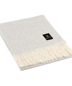 Manta de Lana de Alpaca Arequipa Pride Tejida -Gris Perla