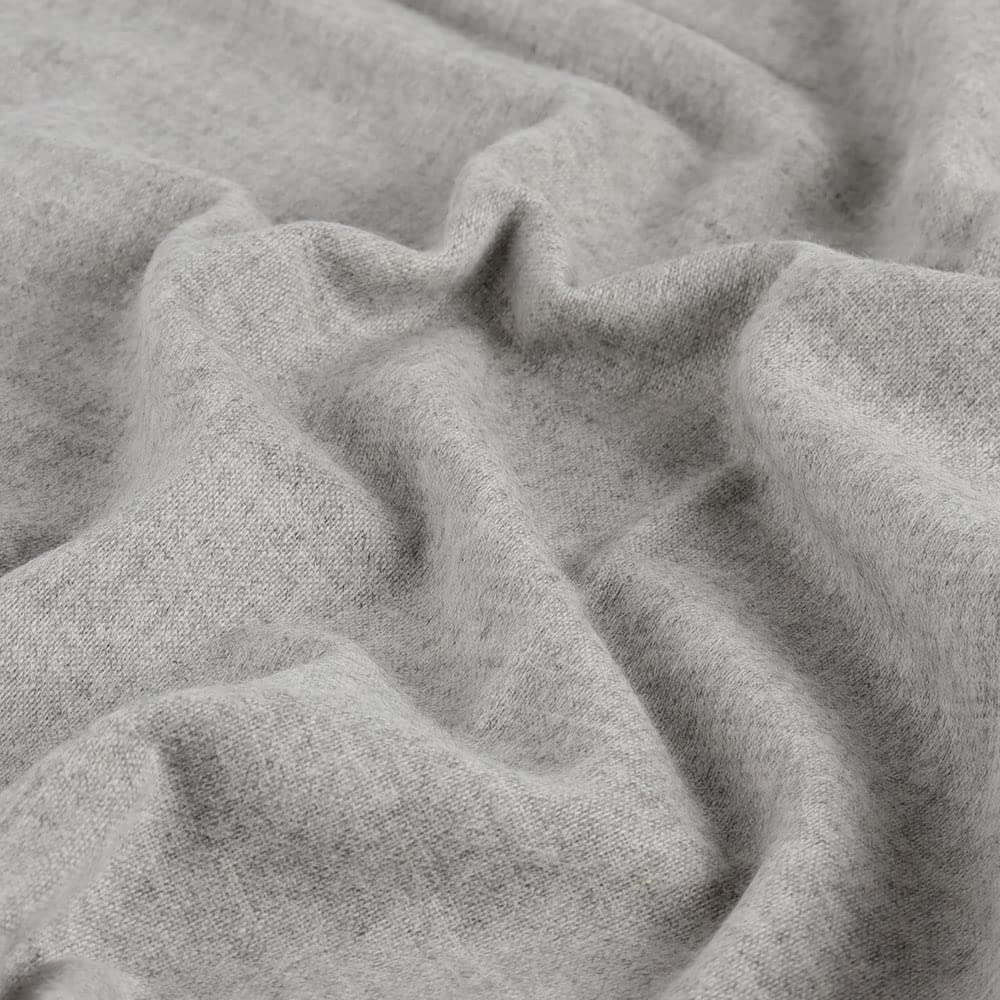 Manta de Lana de Alpaca Junin Pride Tejida -Gris Perla - Imagen 3