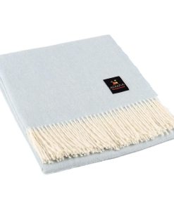 Manta de Lana de Alpaca Arequipa Pride Tejida -Azul Cielo