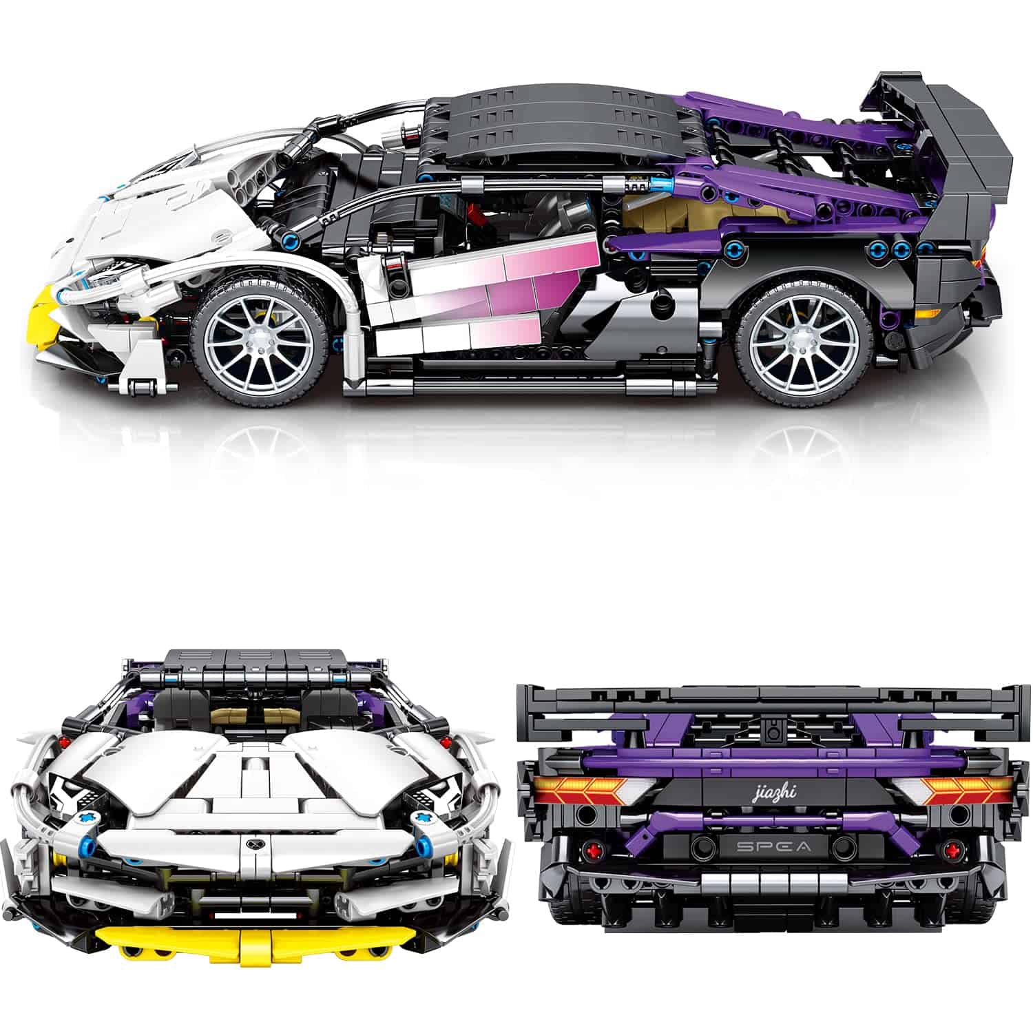 NEWRICE Super Sports Car Building Blocks Toys Adults,1:14 - Imagen 5